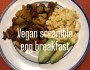 Vegan scramble eggs&nbsp;breakfast